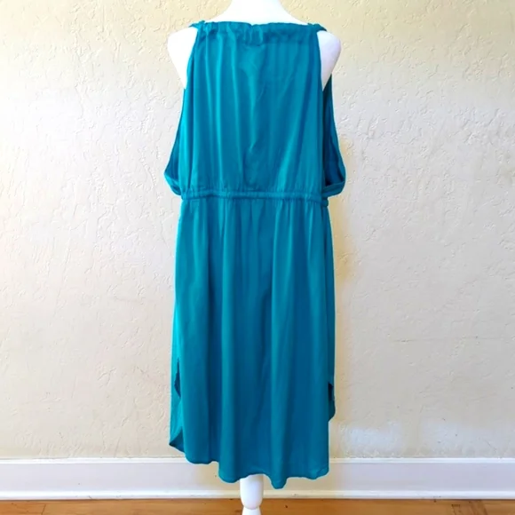 Swimsuits for All Teal Tenley Surplice Coverup Short Dress Size 18/20 - Picture 8 of 12